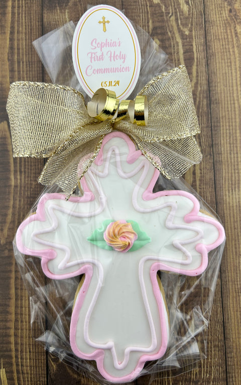 Cross with Outline Edge - Cookie Party Favor