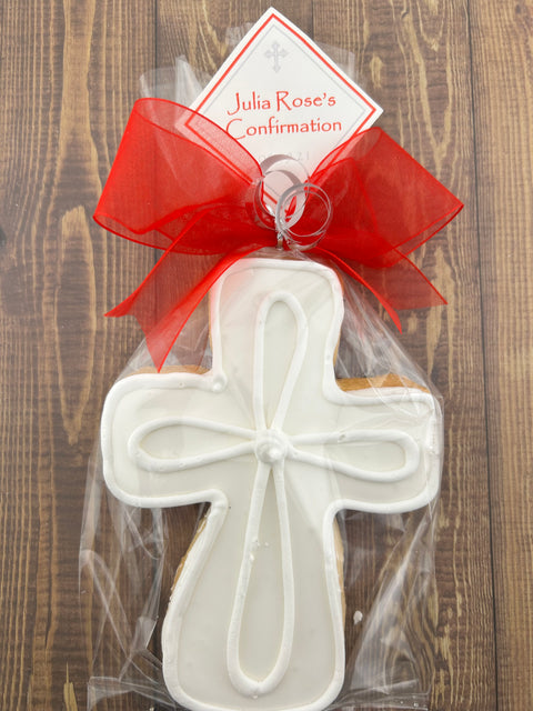 Cross with Outline Edge - Cookie Party Favor