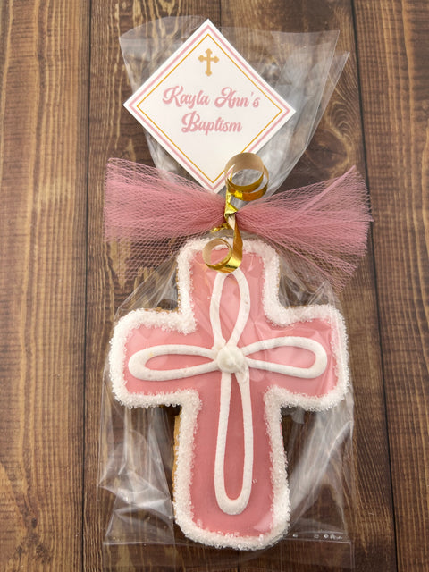 Cross with Outline Edge - Cookie Party Favor