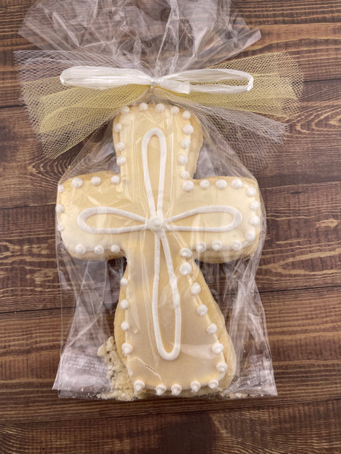 Cross with Outline Edge - Cookie Party Favor