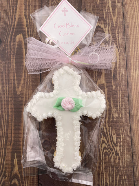 Cross with Outline Edge - Cookie Party Favor