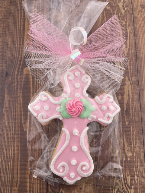 Cross with Outline Edge - Cookie Party Favor