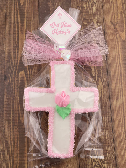 Cross with Outline Edge - Cookie Party Favor