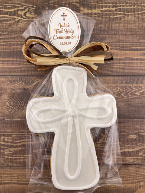 Cross with Outline Edge - Cookie Party Favor