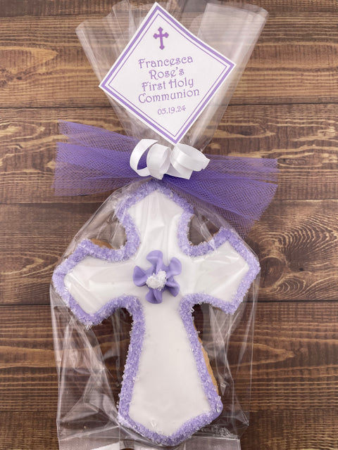 Cross with Outline Edge - Cookie Party Favor