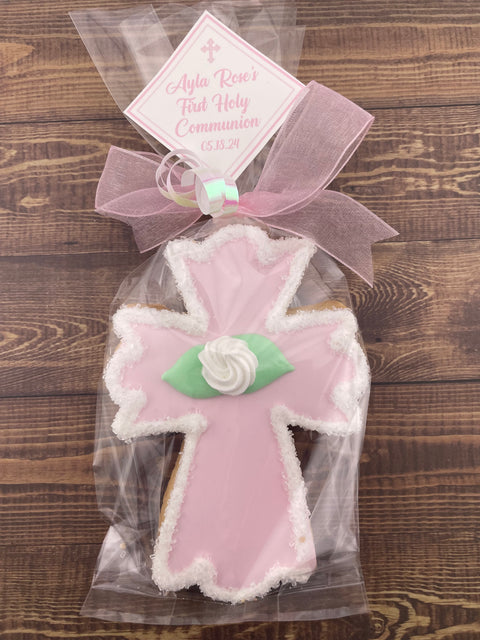 Cross with Outline Edge - Cookie Party Favor
