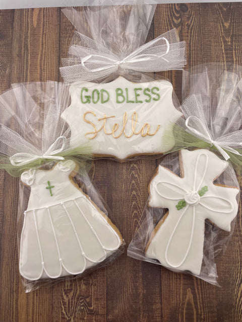Cross with Outline Edge - Cookie Party Favor