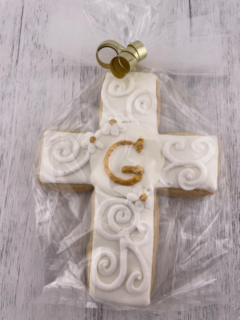 Cross with Outline Edge - Cookie Party Favor