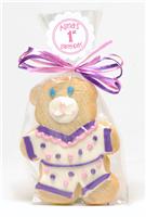 Bear Purple Outline with Dots - Baby Cookie Party Favor