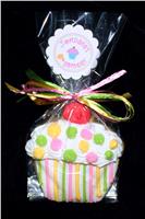 Cupcake Dots and Stripes Cookie Party Favor