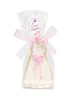 Dress White with Pink Bow  - Pink Cookie Party Favor