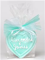 Heart Aqua Cookie Party Favor