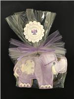 Elephant Purple - Baby Cookie Party Favor