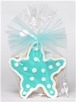 Starfish Aqua and White Cookie Party Favor